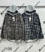 Рубашка Met&March 1105 brown-grey - делук