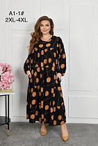 Платье Brilliant A1-1 black-orange - делук