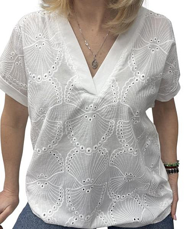 Футболка Elena&Vika 26004 white - делук