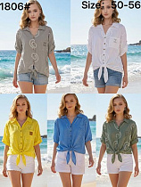 Рубашка Kaffir Lily 1806 white - делук