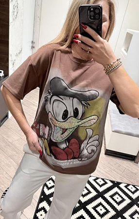 Футболка Lora LR1312 brown - делук