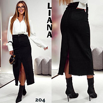Юбка Liana Denim 204 black - делук