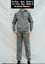 Костюм Спорт Amz 244-3 d.grey - делук