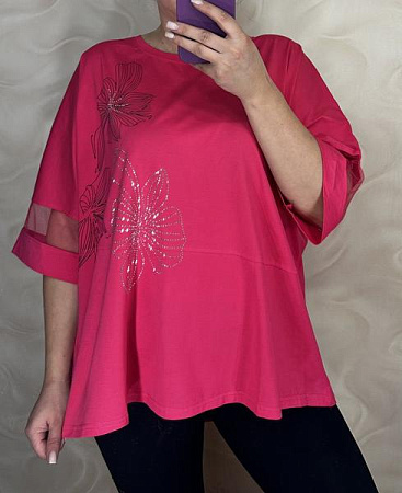 Футболка Levisha 26034 pink - делук