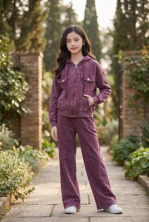 Костюм Спорт Delfinka 7066 wine - делук