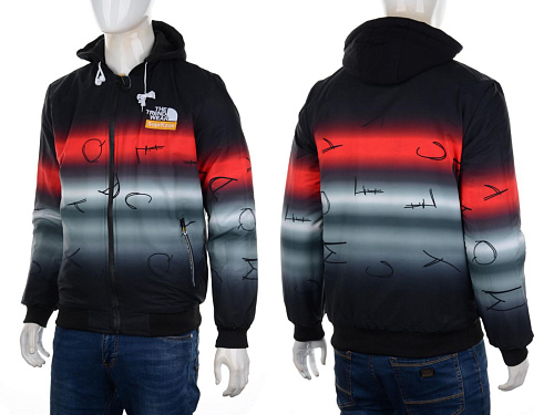 Куртка M7 7799 black-red - делук