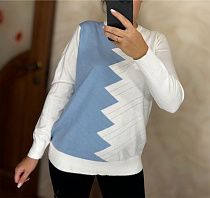 Свитер Shipi 24043 white-l.blue - делук