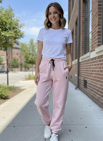 Штаны Спорт Delviago DL742 pink - делук