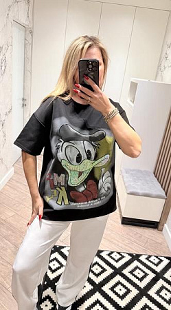 Футболка Lora LR1067 black - делук