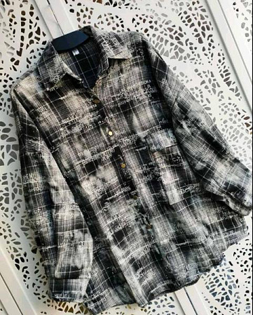 Рубашка Lora LR1252 black - делук