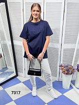 Футболка Style Nadezhda 7317 navy - делук