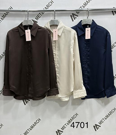 Рубашка Met&March 4701 l.beige - делук