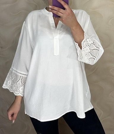 Блузка Levisha 26105 white - делук