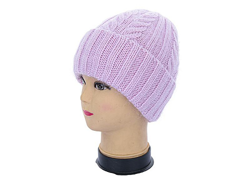 Шапка Angelica Ангора на флісі 2562-5 pink - делук