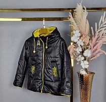 Куртка Delfinka 9713 black-yellow - делук