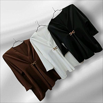 Блузка Nefertiti 1638 brown - делук