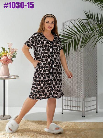 Халат Bat 1030-15 black - делук