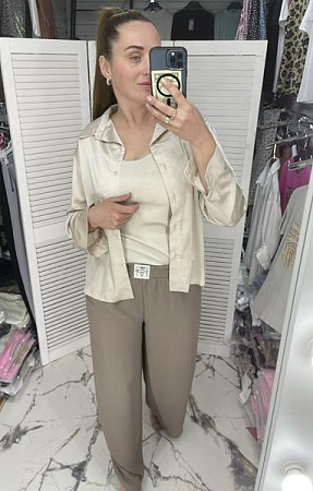 Рубашка Karon 622 beige - делук