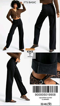 Джинсы Jeans Style 4343-1 black - делук