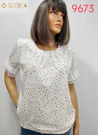 Футболка Lida 9673 white - делук