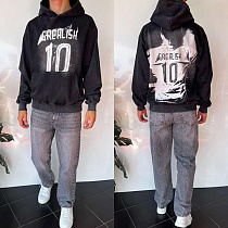 Худи Three Black 2377 grey - делук