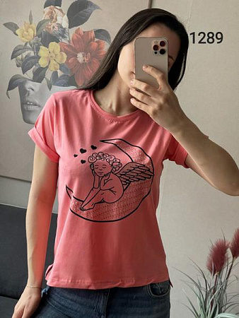 Футболка Fsn 1289 coral - делук