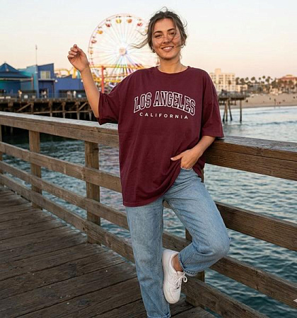 Футболка Gull G289 wine - делук