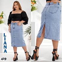 Юбка Liana Denim 419 l.blue - делук
