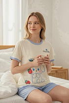 Пижама Trikotag T313 l.blue - делук