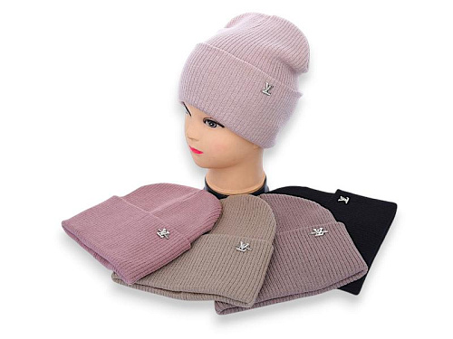 Шапка Angelica FM016-1 подвійна mix - делук