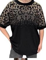 Футболка Elena&Vika 25010 black-beige - делук