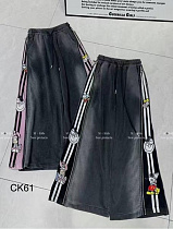 Штаны Спорт Delfinka CK61 d.grey-white - делук