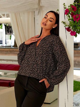 Блузка Loren 746 black-green - делук