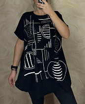 Футболка Levisha 25002 black - делук