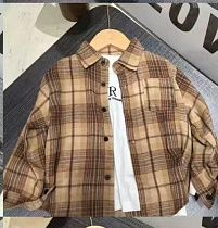 Рубашка Фунтик 7727 beige-brown - делук