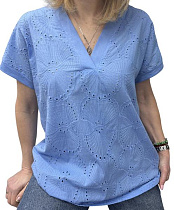 Футболка Elena&Vika 26004 l.blue - делук
