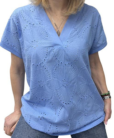 Футболка Elena&Vika 26004 l.blue - делук