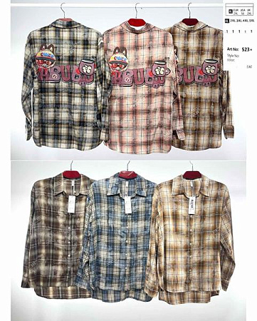 Рубашка Estima 523 brown-grey - делук