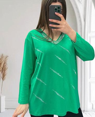 Свитер Elena&Vika 27088 green - делук