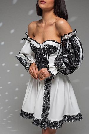 Платье Odis 681 white-black - делук