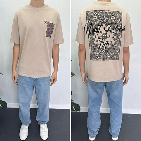 Футболка I8Denim 90583-0 beige - делук