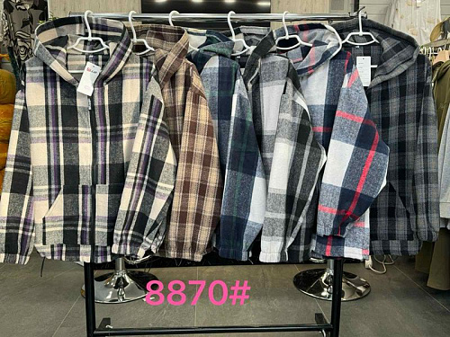 Рубашка Jjf 8870 beige-purple - делук