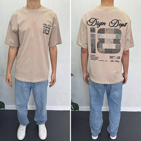 Футболка I8Denim 90583 beige - делук