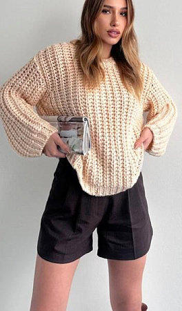 Свитер Lora LR719 l.beige - делук