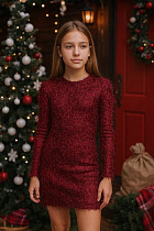 Платье Karolina KR420 wine - делук