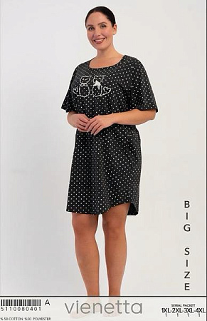 Ночнушка Trikotag T469 black - делук