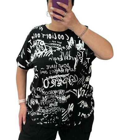 Футболка Levisha 25084 black - делук