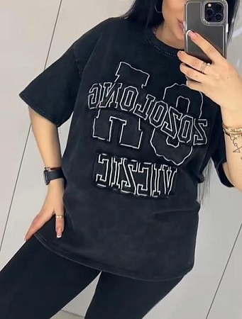 Футболка Lora LR1094 black - делук