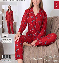 Пижама Estima 0495 red - делук