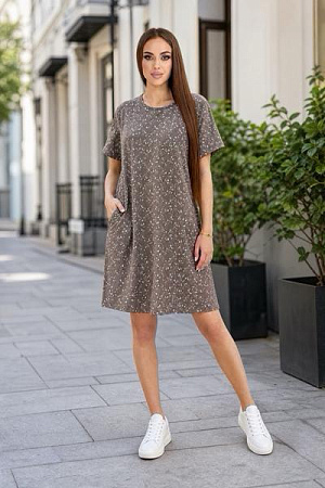 Платье Trikotag T1402 brown - делук